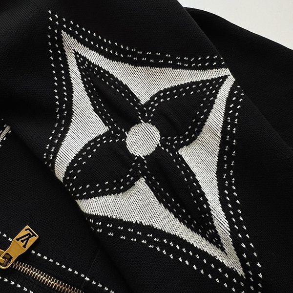 【 ルイヴィトン 】グラフィックインターシャジップコットンフーディ 偽物 1AFXKU